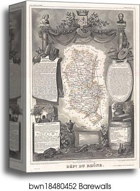 Dept. du Rhone by Victor Jules Levasseur, Canvas Print