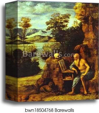 St. Jerome in the Desert by Giovanni Battista Cima, Called Cima Da Conegliano, Canvas Print