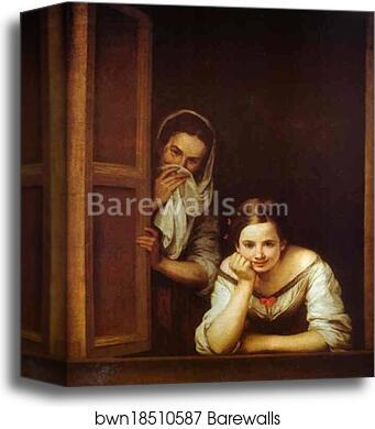 A Girl and Her Duenna by Bartolomé Esteban Murillo, Canvas Print A Girl and Her Duenna by Bartolomé Esteban Murillo, Canvas Print