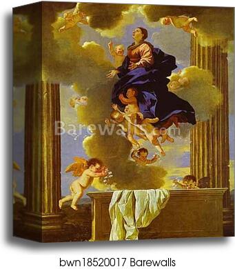 The Assumption of the Virgin by Nicolas Poussin, Canvas Print