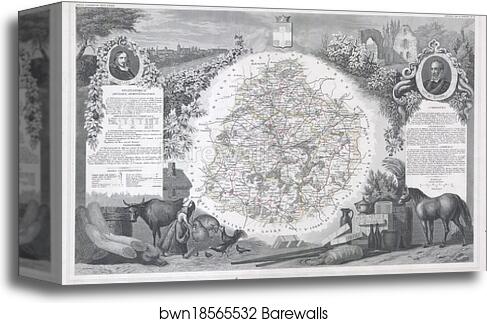 Dept. De La Sarthe by Victor Jules Levasseur, Canvas Print Dept. De La Sarthe by Victor Jules Levasseur, Canvas Print