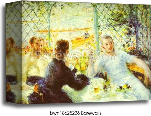 The Luncheon of the Boating Party by Pierre-Auguste Renoir, Canvas Print
