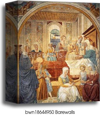 Tabernacle of the Visitation: Birth of Mary by Benozzo Gozzoli, Canvas Print Tabernacle of the Visitation: Birth of Mary by Benozzo Gozzoli, Canvas Print
