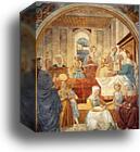 Tabernacle of the Visitation: Birth of Mary by Benozzo Gozzoli, Canvas Print