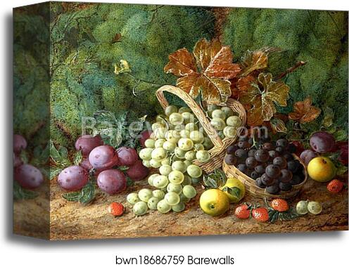 Still Life with Fruit by George Clare, Canvas Print