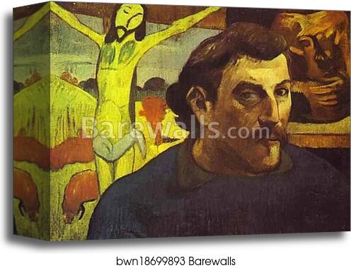 Self-Portrait with Yellow Christ by Paul Gauguin, Canvas Print