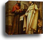 St. Leander and St. Bonaventura by Bartolomé Esteban Murillo, Canvas Print