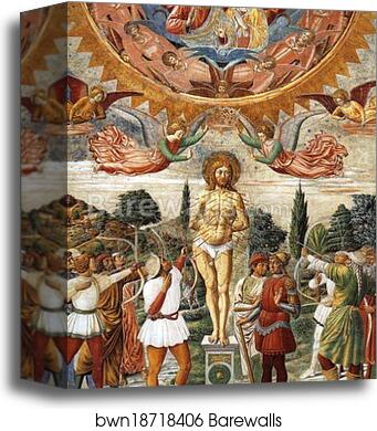 Martyrdom of St. Sebastian by Benozzo Gozzoli, Canvas Print
