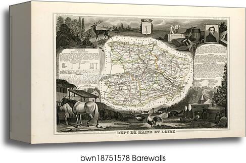 Dépt. de Maine et Loire (région de l'ouest) by Victor Jules Levasseur, Canvas Print