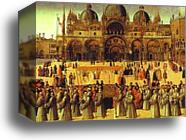 Procession in St. Mark's Square by Gentile Bellini, Canvas Print