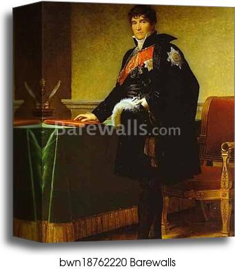 Portrait of Count Reynault de Saint Jean d'Angély by Baron François-Pascal-Simon Gérard, Canvas Print