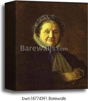 Portrait of V. Voyeykova by Ivan Kramskoy, Canvas Print