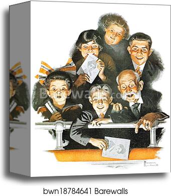 Balcony by Norman Rockwell, Canvas Print