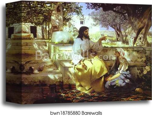 Christ in the House of Martha and Mary by Henryk Hector Siemiradzki, Canvas Print Christ in the House of Martha and Mary by Henryk Hector Siemiradzki, Canvas Print