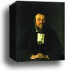 Portrait of the Historian Nikolay Kostomarov by Nikolay Gay, Canvas Print