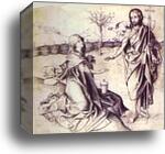 Christ and Mary Magdalene by Martin Schongauer, Canvas Print
