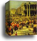 The Reception of the French Ambassador in Venice. Detail by Giovanni Antonio Canale, Called Canaletto, Canvas Print