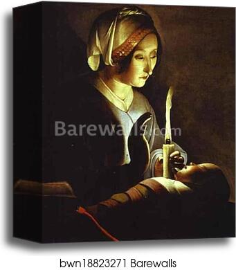 The Newborn by Georges De La Tour, Canvas Print