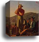 The Wood-Boat. Detail by George Caleb Bingham, Canvas Print