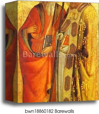 St. John the Evangelist and St. Martin of Tours by Masolino Da Panicale, Canvas Print St. John the Evangelist and St. Martin of Tours by Masolino Da Panicale, Canvas Print