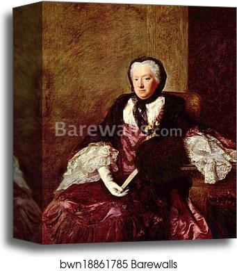 Portrait of Mary Atkins, Mrs. Martin by Allan Ramsay, Canvas Print Portrait of Mary Atkins, Mrs. Martin by Allan Ramsay, Canvas Print