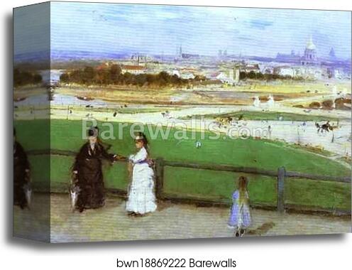 View of Paris from the Trocadero by Berthe Morisot, Canvas Print View of Paris from the Trocadero by Berthe Morisot, Canvas Print