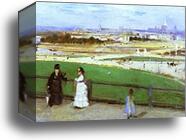 View of Paris from the Trocadero by Berthe Morisot, Canvas Print
