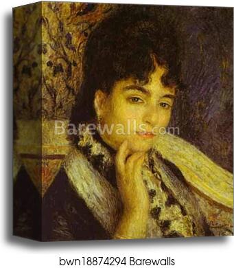 Portrait of Mme. Alphonse Daudet by Pierre-Auguste Renoir, Canvas Print