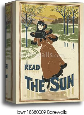Affiche américaine pour le journal "The Sun" by Louis Rhead, Canvas Print