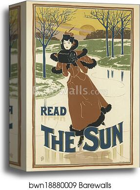 Affiche américaine pour le journal "The Sun" by Louis Rhead, Canvas Print Affiche américaine pour le journal "The Sun" by Louis Rhead, Canvas Print