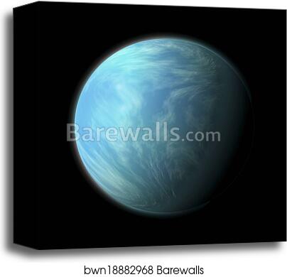 Artist's depiction of Kepler 22b by Marc Ward/Stocktrek Images, Canvas Print
