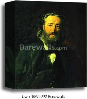 Portrait of Joseph Daumangé by Nikolay Gay, Canvas Print