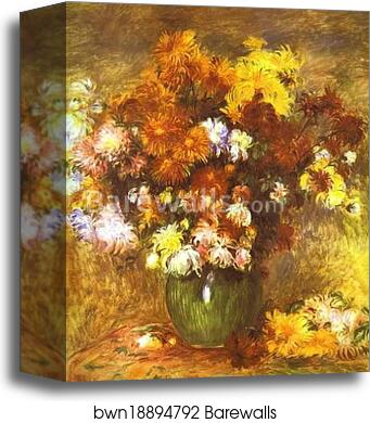 Bouquet of Chrysanthemums by Pierre-Auguste Renoir, Canvas Print