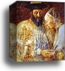 Legend of the True Cross: the Queen of Sheba Meeting with Solomon. Detail by Piero Della Francesca, Canvas Print