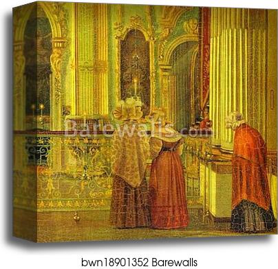 View of the Big Church of the Winter Palace. Detail by Alexey Tyranov, Canvas Print View of the Big Church of the Winter Palace. Detail by Alexey Tyranov, Canvas Print