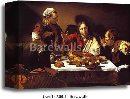 Supper at Emmaus by Caravaggio, Canvas Print