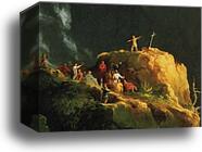 Landscape Composition: Saint John in the Wilderness. Detail by Thomas Cole, Canvas Print