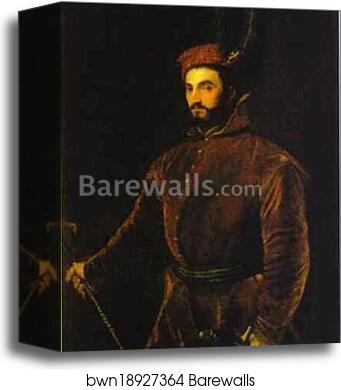 Portrait of Ippolito de' Medici by Titian, Canvas Print