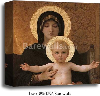 Virgin and Child. Detail by William-Adolphe Bouguereau, Canvas Print Virgin and Child. Detail by William-Adolphe Bouguereau, Canvas Print