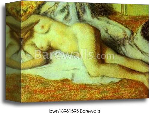 Bather Streched Out on the Floor by Edgar Degas, Canvas Print Bather Streched Out on the Floor by Edgar Degas, Canvas Print
