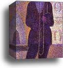 Invitation to the Sideshow (La Parade de Cirque). Detail by Georges Seurat, Canvas Print