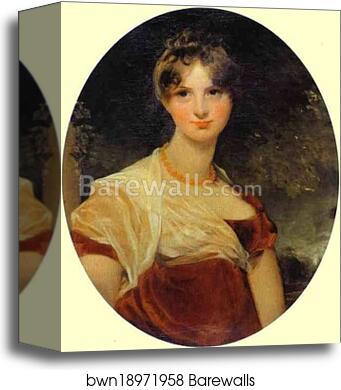 Portrait of Lady Hicks by Sir Thomas Lawrence, Canvas Print