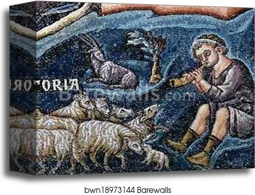 Nativity of Christ. Detail by Pietro Cavallini, Canvas Print Nativity of Christ. Detail by Pietro Cavallini, Canvas Print