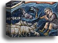 Nativity of Christ. Detail by Pietro Cavallini, Canvas Print