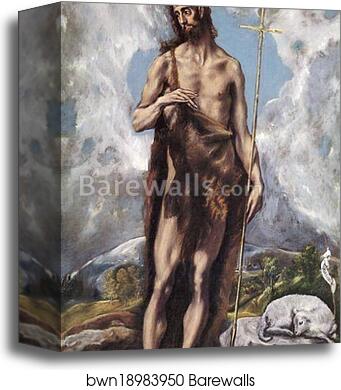 St. John the Baptist by El Greco, Canvas Print