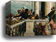 Feast in the House of Levi. Detail by Paolo Veronese, Canvas Print