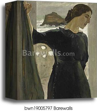 Portrait of Maria Zetlin by Valentin Serov, Canvas Print