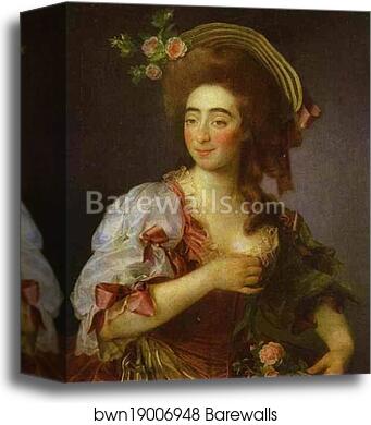 Portrait of Anna Davia (D'Avia) Bernucci by Dmitry Levitzky, Canvas Print
