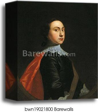Self-Portrait at the Age of about Twenty by Joseph Wright Of Derby, Canvas Print