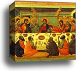 Maestà (back, central panel) The Last Supper by Duccio Di Buoninsegna, Canvas Print